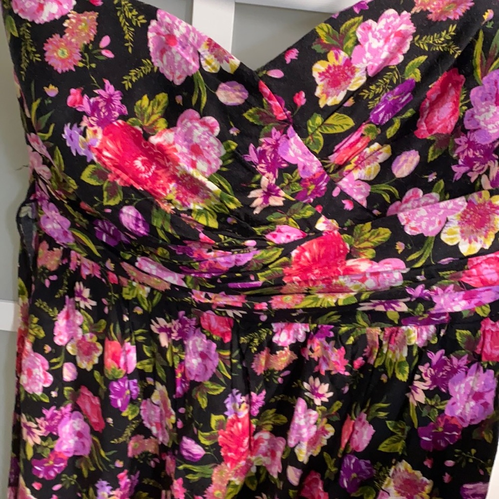 Strapless floral dress worn 1x